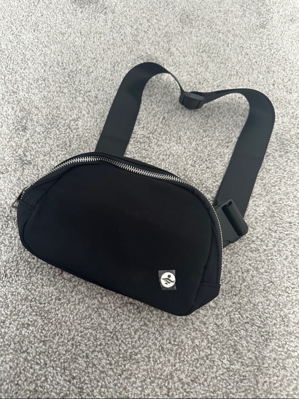 HALARA Black Belt Bag with Logo Patch